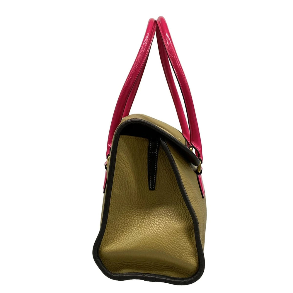 Loewe Dark Beige Alamo ORO Brown Leather Collection Handbag Pink